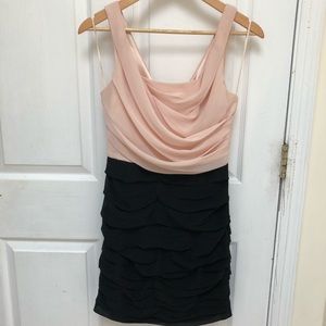 Pink and black mesh dress
